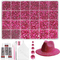 20000Pcs Hot Pink Flatback Jelly Resin Rhinestones for Bedazzling, Mix Sizes Crystal Rhinestones Gems, Hot Pink Gems Bedazzling for Crafting for DIY Face Makeup Crafts Tumblers