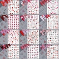 12 Sheets Valentine's Day Nail Sticker for Nails Art 3D Embossed Self-Adhesive Pink Red Love Heart Lips Valentine's Day Nail Decal Design Supplies for Women DIY Manicure Art Decoration YX1241