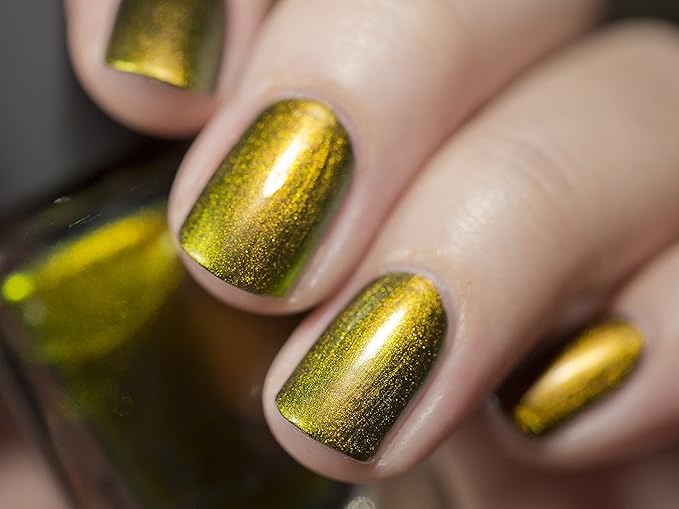 ILNP Highline - Pale Gold, Pinkish Bronze, Light Green Ultra Chrome Color Shifting Nail Polish