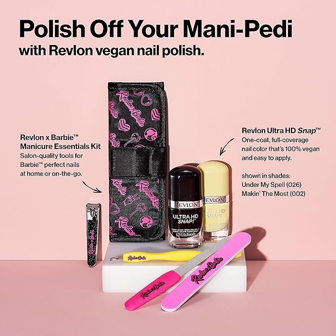 Revlon x Barbie Expert Nail Shapers, Quickly Shape and Smooth Normal to Hard Nails