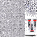 30000Pcs Clear Rhinestones for Bedazzling with B7000 Jewelry Glue, Bedazzler Kit Bulk Flatback Gems, Resin Rhinestones for Crafting Crafts Clothing Shoes Fabric Nail Art Assorted Size 2/3/4/5/6mm