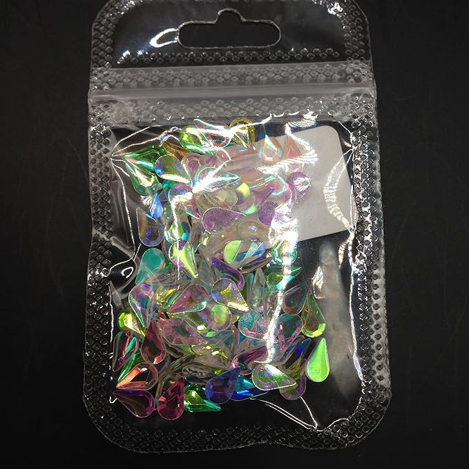 100PC Flatback Water Drop Rhinestones Nail Art Rhinestones AB Crystals Glass Stones 3D Nail Jewelry Accessories
