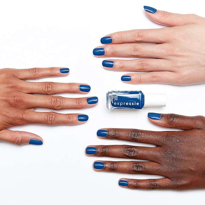 essie expressie Quick Dry Vegan Nail Polish, Vibrant Cobalt Blue, Beat the Clock, 0.33 Ounce