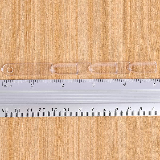300 Tips Clear Nail Art Tip Sticks Fan Shaped Nail Wheel Display Practice Sticks Tool with Metal Split Ring