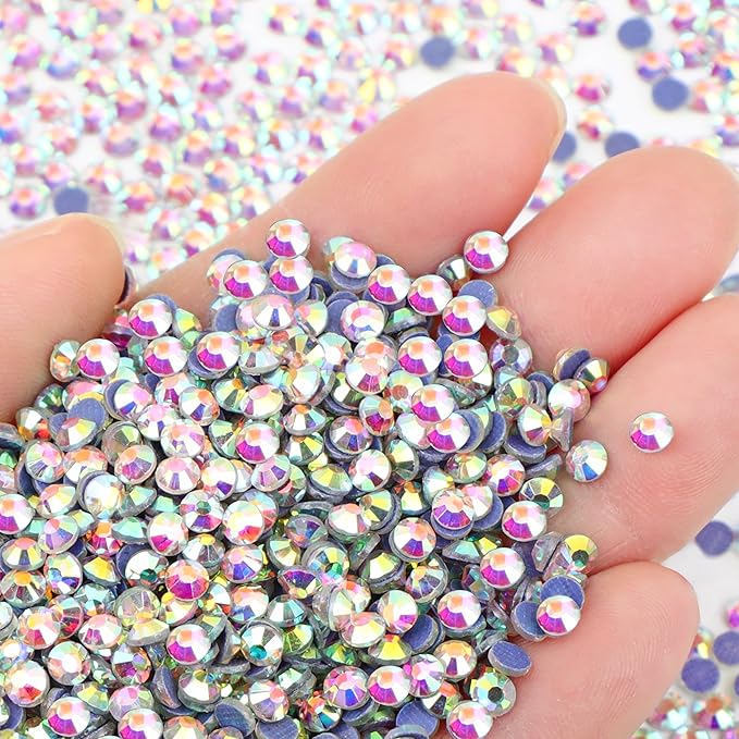 NCB 14400pcs Hotfix Crystal Rhinestones for Clothes Crafts, Hot Fix Bulk Flatback Crystals, Iron on Hotfix for DIY Decoration 100 Gross (Crystal AB, ss16/14400pcs)