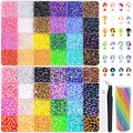 2 Boxes Jelly Rhinestones for Bedazzling, 30600Pcs 3mm & 5mm Multicolor Flatback Resin Gems for Crafting, Bedazzler Kit with Tweezer for DIY Crafts Book Fabric Decor Nail Art