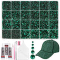 20000Pcs Emerald Green Flatback Jelly Resin Rhinestones for Bedazzling, Mix Sizes Green Crystal Rhinestones Gems Bedazzling for Crafting, Flatback Rhinestone for DIY Face Makeup Crafts Tumblers