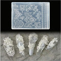 3D Lace Gel Nail Art Mold Arts Resin Pattern Molds for Accessories Supplies Laces Embossing Silicone Tools Cute Nails Style