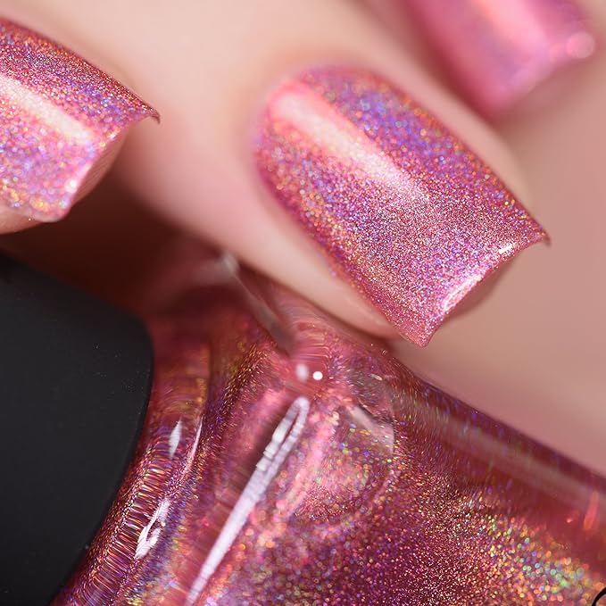 ILNP Kiss And Tell - Vivid Pink Ultra Holographic Nail Polish