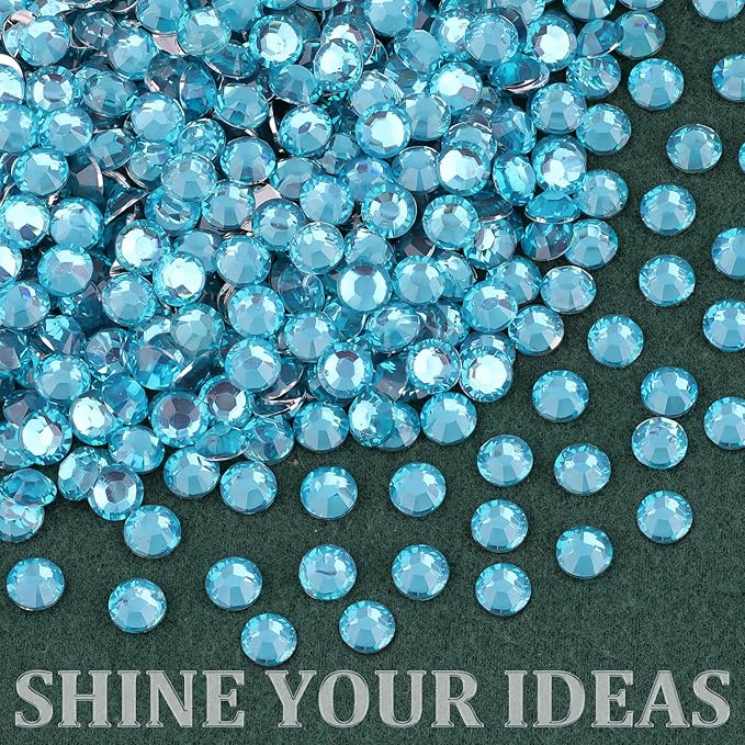 Resin Rhinestones for Crafting with B7000 Jewelry Glue, 2 Boxes Indicolite Flatback Crystals with 3Pcs 10ml Glue for Bedazzling Crafts DIY Nail Art Makeup，Non Hotfix Gems for Clothing Shoes