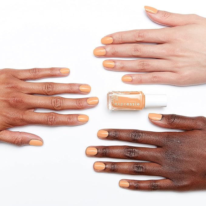essie expressie Quick Dry Vegan Nail Polish, Bright Yellow with Red and White Undertones, Multi-Player Moves, 0.33 Ounce