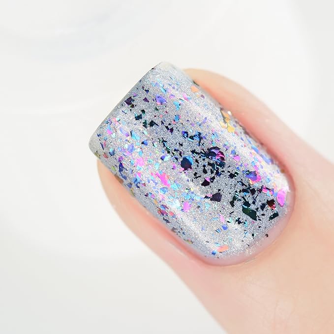 ILNP Mayfield - Purple, Pink, Green, Gold, Blue Ultra Chrome Flakie Nail Polish