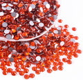 Blinginbox Glass Flatback Rhinestones Crystal Round Gems,Orange,SS8/1440pcs,2.3-2.5mm