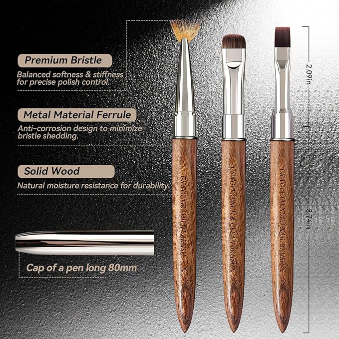 Pro Gradient Acrylic Nail Brush-Seamless Blending Tool for Ombre/Nude Nails/Salon Grade