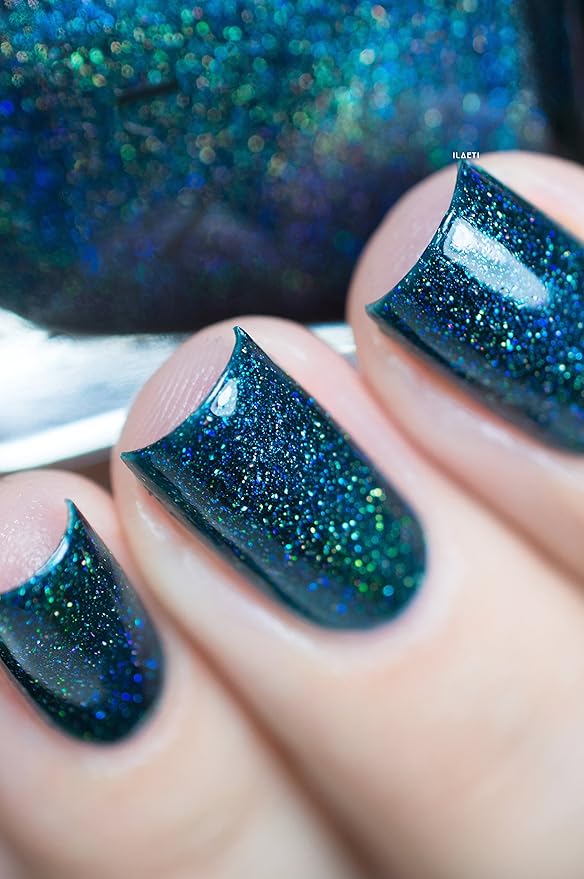 ILNP Sweater Weather - Petrol Blue Holographic Nail Polish