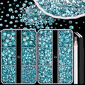 Resin Rhinestones for Crafting, 2 Boxeses Lake Blue Multi Sizes Flatback Bedazzling Crystals for Crafts Nail Art Deco, Non Hotfix Gems Charms for Tumbler Shoes Clothing Fabric Face Makeup
