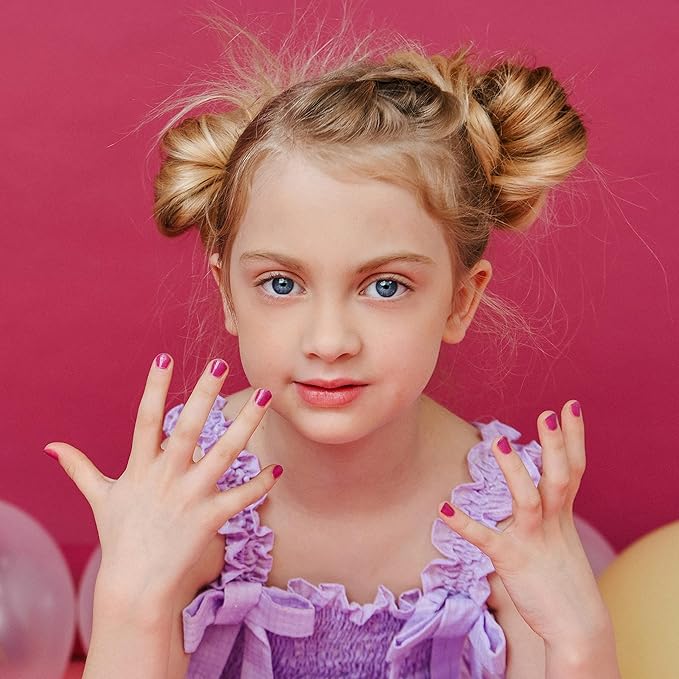 MISS NELLA PURPLE UNICORN- Peel Off, Odour Free, Water Base & Safe for kids nail polish pack OF 3- Sweet Lavender (glitter), Butterfly Wings (glitter) & Little Poppet