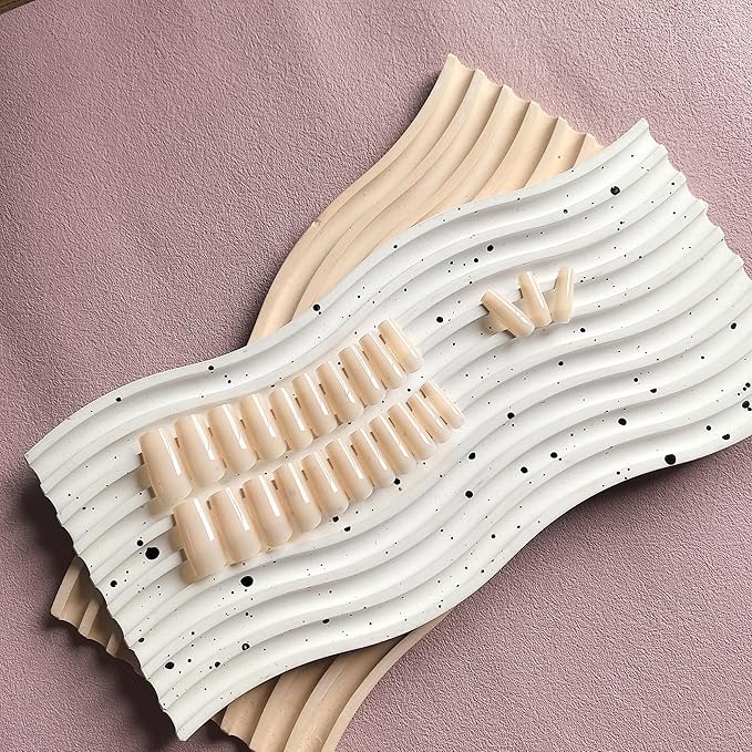 KQueenest Nude Press on Nails Long Medium Square, Natural Nude Fake Nails Medium Coffin, Glossy Sheer Color Acrylic Nails Press ons, Reusable Soft Gel Glue on Nails for Women Summer