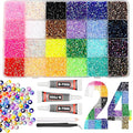 2026 New Resin Jelly Rhinestones for Bedazzling for Crafting Nails Face Makeup Crafts Tumblers,3mm Flatback Gems with Glue for DIY Crafts, Nail Art,Shoes,Clothing Decoration (24 Colors & 24000pcs-A)