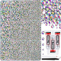 30000Pcs AB Rhinestones for Bedazzling with B7000 Jewelry Glue, Bedazzler Kit Bulk Flatback Gems, Resin Rhinestones for Crafting Crafts Clothing Shoes Fabric Nail Art Assorted Size 2/3/4/5/6mm