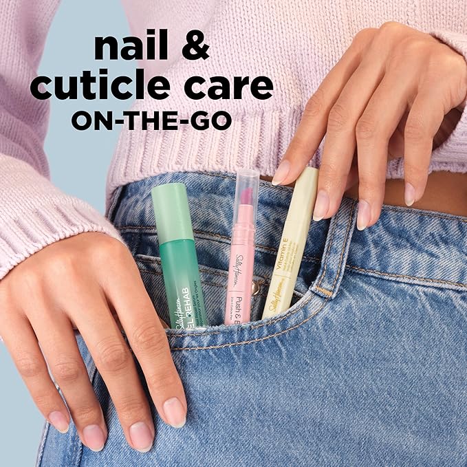 Sally Hansen Push & Buff 2-in-1 Cuticle Care Treatment Pen | Exfoliates, Polishes and Smooths Cuticles | Textured Tip for Instant Results | Easy, Mess-Free Nail Care on the Go