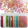 LoveOurHome 8 Colors Flower Chunky Glitter Flakes Holographic Floral Blossom Shaped Confetti Sequins Nail Sticker Accesories for Resin Crafts Acrylic Nails Makeup