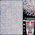30000Pcs Resin Transparent AB Rhinestones for Bedazzling Crafting with b7000 Jewelry Glue, Bulk Flatback Gems Bedazzler Kit for Crafts Clothes Shoes Fabric Nail Diamond Art, Assorted Size 2/3/4/5/6mm