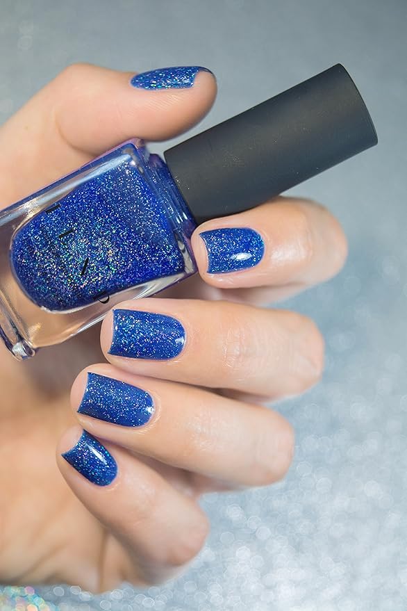 ILNP Good Vibes - Vivid Cobalt Blue Holographic Sheer Jelly Nail Polish