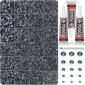33000Pcs Navy Blue Rhinestones for Bedazzling, Bedazzler Kit with Flatback Craft Rhinestones Navy Bulk and B7000 Glue, 2,3,4,5,6mm Resin Flat back Crystals for Craftings, Crafts, Clothes, Shoes, Nails