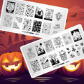 Whats Up Nails - Halloween Stamping Plates 2 Pack (B054, B072) for Nail Art Design