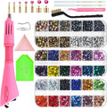 Blinginbox Hotfix Applicator Kit with 3 Boxes Rhinestones for Crafts,Clothes, Fabric, Leather,DIY Hot Fix Applicator Setter Tool with 7 Tips,Stand,Tweezers,Cleaning Brush,Gem Pickers