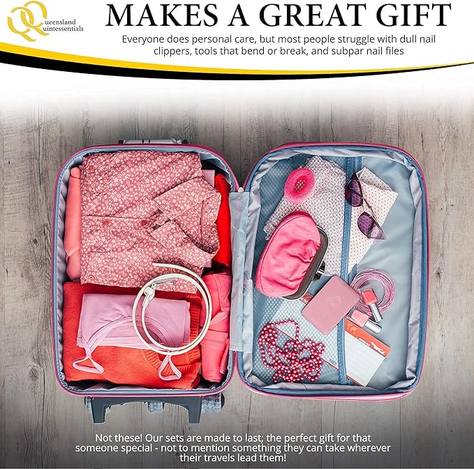 Manicure Kit for Women - Complete Nail Care Set with Toenail Clippers for Thick Nails - Ideal for Seniors - Professional Nail Nippers & Clippers - Perfect for Home Use