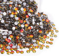 Blinginbox Glass Flatback Rhinestones Crystal Round Gems,Red Volcanic,SS16/1440pcs,3.8-4.0mm