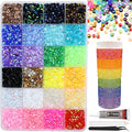 RODAKY Resin Jelly Rhinestones for Crafting Bedazzling,24 Color Rhinestones for Nails Art,4MM Nail Rhinestone and Gems,Nail Diamond Flatback Gems Crystals Charms for Nail Design DIY Makeup Decor