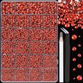 25000Pcs Resin Rhinestones for Crafting, Red 2-6mm Mixed Sizes Non Hotfix Flatback Gems, Bedazzling Crystal for DIY Crafts Clothing Tumblers Mugs Shoes Fabric Nail Art