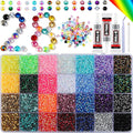 USLVL 28 Colors Resin Jelly Gems Bedazzling Kit, 3mm Flatback Rhinestone Gems for Nail Art Crafts, with 3 Bottles B7000 Glue for Clothes, Shoes, Bedazzled DIY JewelryMaking 1