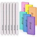 Nail Files and Buffers Set with 6 pcs Rectangular Buffers and 6 pcs White 100 180 Grit Files, Professional Nail Care Tools Kit for Women and Girls