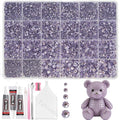 20000Pcs Light Purple Flatback Jelly Resin Rhinestones for Bedazzling, Mix Sizes Crystal Rhinestones Gems, Purple Gems Bedazzling for Crafting for DIY Face Makeup Crafts Tumblers