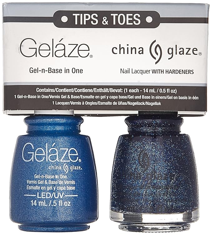 China Glaze Gelaze Tips and Toes Nail Polish, Dorothy Who?, 2 Count