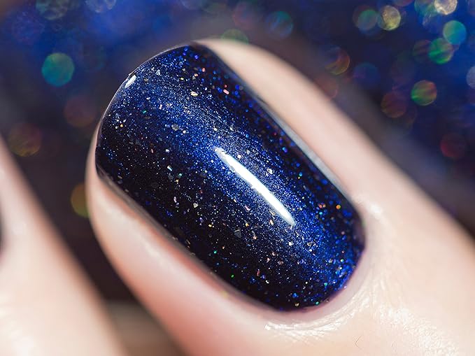 ILNP Looking Up - Midnight Blue Holographic Nail Polish