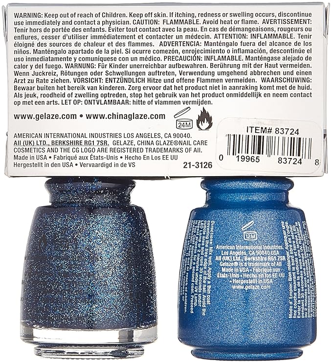 China Glaze Gelaze Tips and Toes Nail Polish, Dorothy Who?, 2 Count