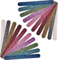 Glitter Colorful Nail File Strips - Manicure and Pedicure Nail Buffers - Double Sided Filers for Shaping and Smoothing Toenails and Fingernails (Regular, 20)