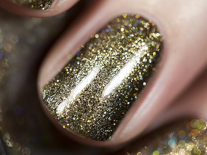 ILNP Caesar - Deep Olive Holographic Metallic Nail Polish