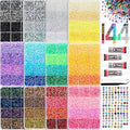 90000Pcs Bedazzling Kit for 12 Colors Rhinestones with 4 Shades Each - 12 Box Diamond Art, 3mm Flatback Gems with 4×10ml B7000 Jewelry Glue & Tools, Perfect for Nail Art, Crafting, Clothing