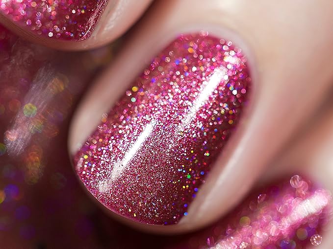 ILNP Velvet Rope - Dark Magenta Holographic Metallic Nail Polish