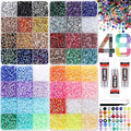 BANA 30000Pcs in 48 Colors Rhinestones for Bedazzling and Diamond Art, 3mm Flatback Gems with 3×10ml B7000 Jewelry Glue Tweezers, Perfect for Nail Art, Crafting, Clothing, Fabric Decor