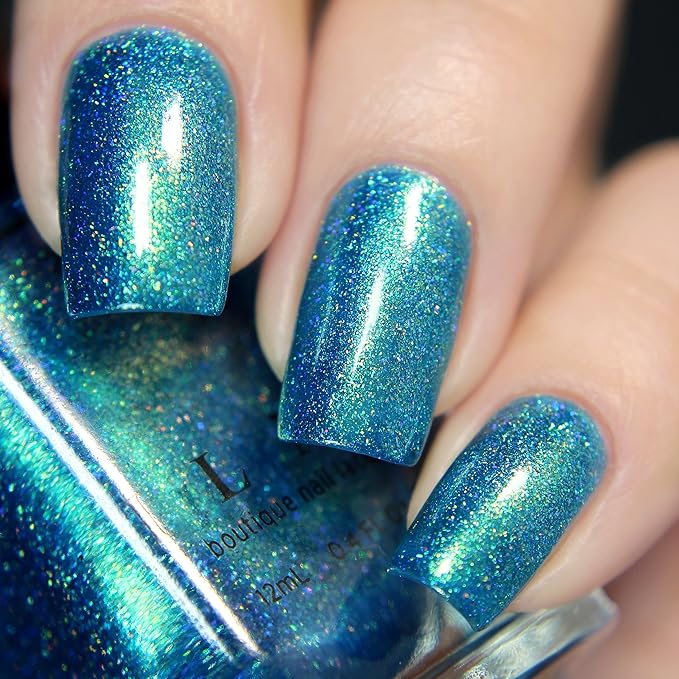 ILNP High Tide - Bright Blue Green Holographic Nail Polish